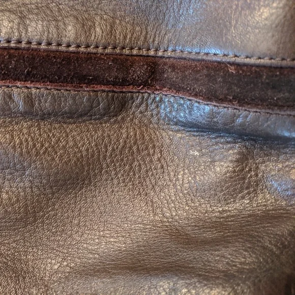 Tommy Hilfiger Brown Leather & Suede Bucket Bag - Picture 4 of 8